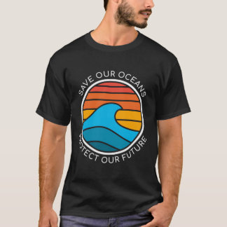 T-shirt Citation pour la conservation des océans Sauvez l'