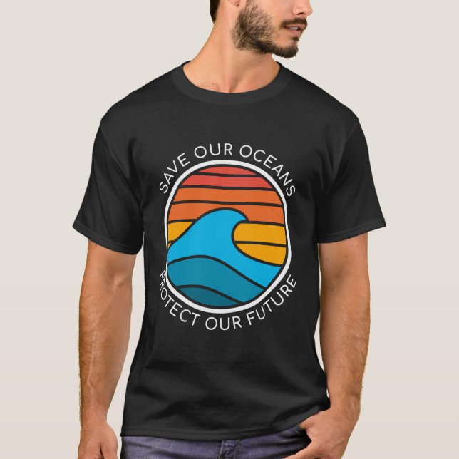 T-shirt Citation pour la conservation des océans Sauvez l' (Devant)