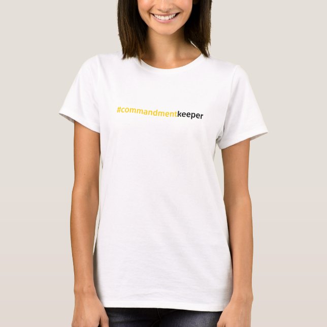T-shirt Citation religieuse moderne Hashtag Commandant Kee (Devant)