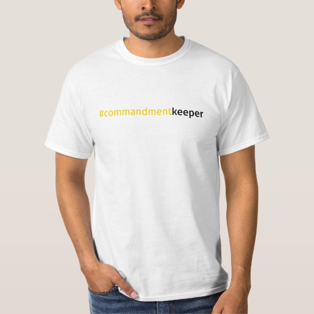 T-shirt Citation religieuse moderne Hashtag Commandant Kee (Devant)