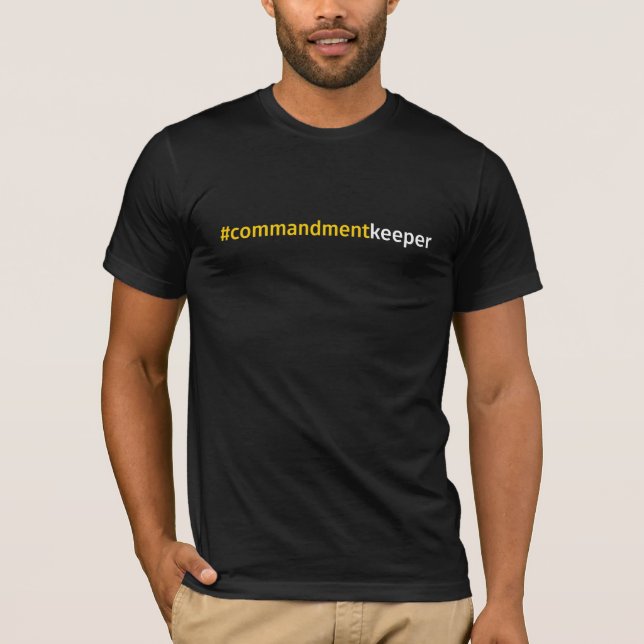 T-shirt Citation religieuse moderne Hashtag Commandant Kee (Devant)