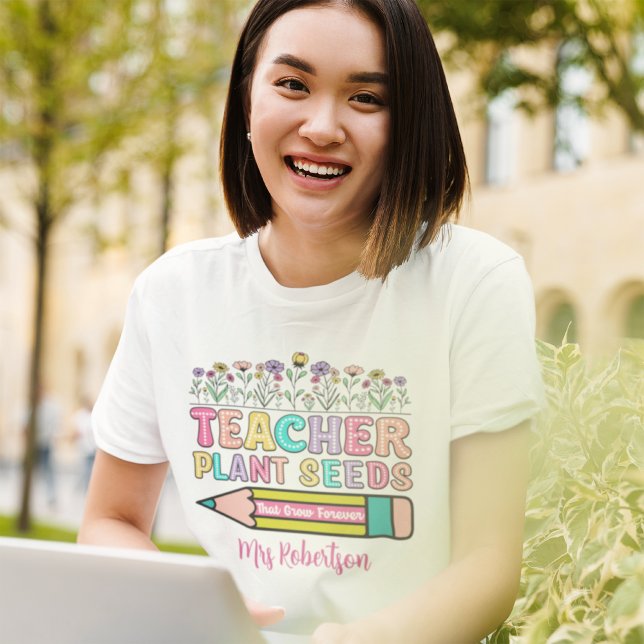 T-shirt citation rétro coloré pour enseignant (Créateur téléchargé)