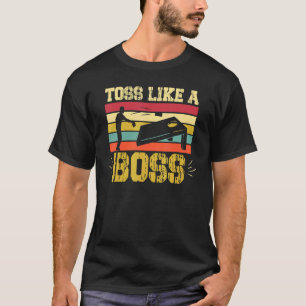 T-shirt Citation rétro de Cornhole vintage comme un boss C
