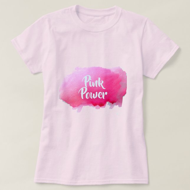 T-shirt Citation rose rose citation aquarelle (Design devant)