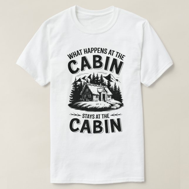 T-shirt Citation Russe Cabine Life | Le paysage de la mont (Design devant)
