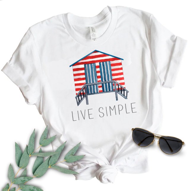 T-shirt Citation simple en direct Nautical Summer Beach Hu (Créateur téléchargé)