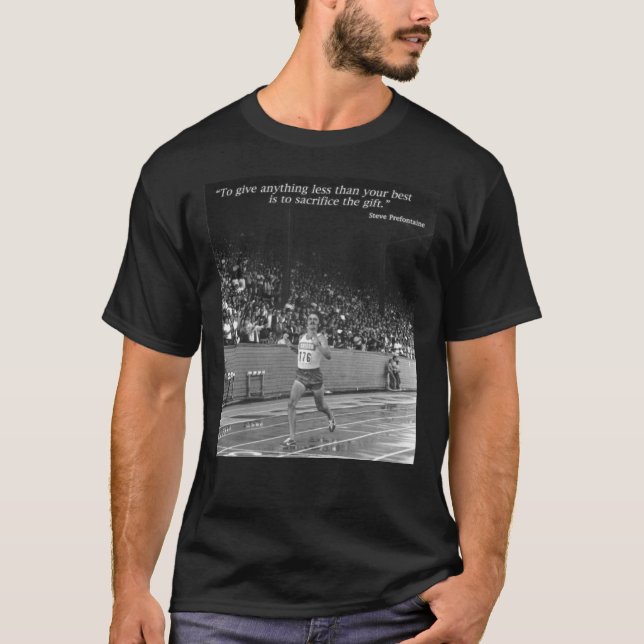 T-shirt Citation Steve Prefontaine (Devant)