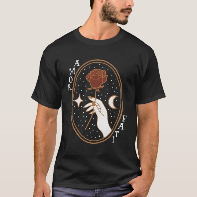 T-shirt Citation stoïque Amor Fati Gold (Devant)