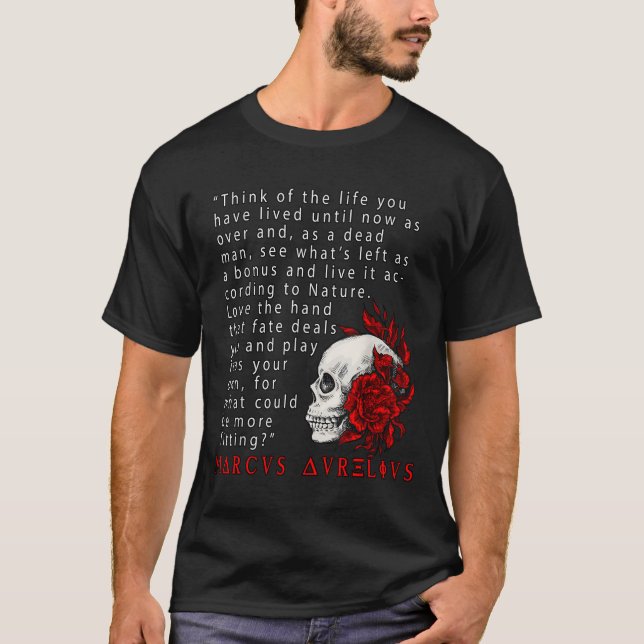 T-shirt Citation stoïque Marcus Aurelius Et Stoïcisme Du C (Devant)