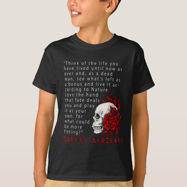 T-shirt Citation stoïque Marcus Aurelius Et Stoïcisme Du C (Devant)