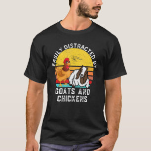 T-shirt Citation sur l'agriculture facilement distrait par