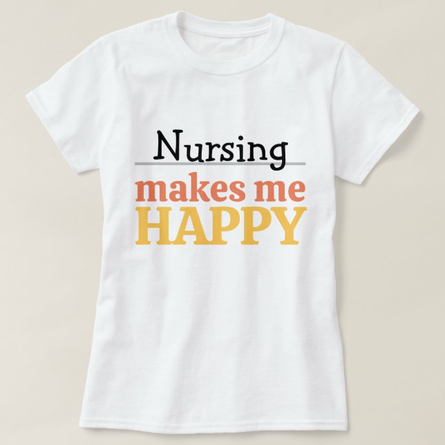 T-shirt Citation sur le bonheur que procure le métier d'in (Design devant)