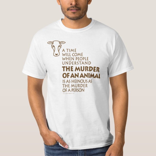 T-shirt Citation sur les droits des animaux (Devant)