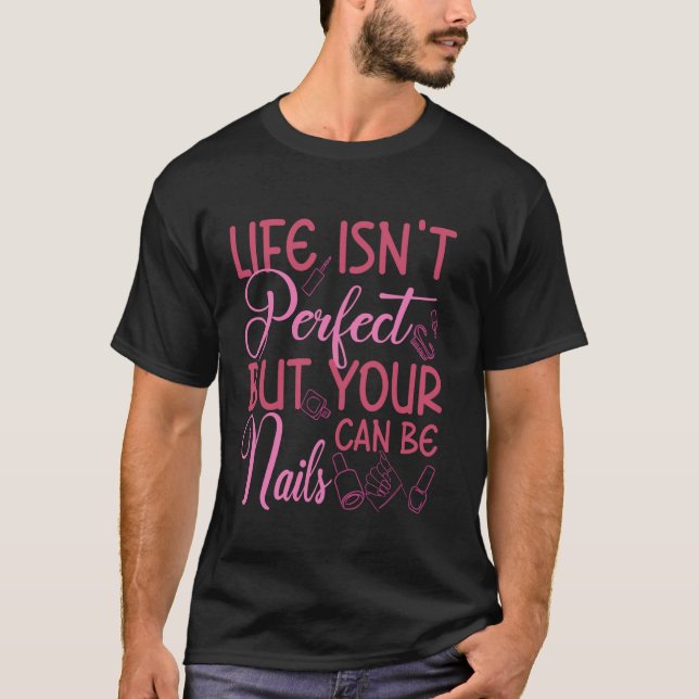 T-shirt Citation Tech de manucure Uniforme de travail Vern (Devant)