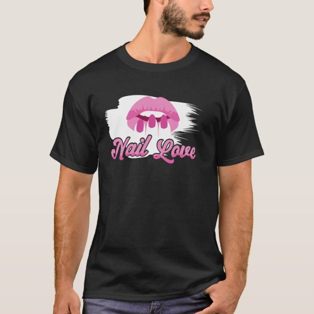 T-shirt Citation Tech de Manucure Uniforme Vernis à Ongles (Devant)