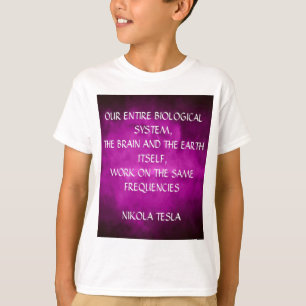 T-shirt Citation Tesla Sur Purple