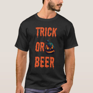 T-shirt Citation Trick Or Beer Halloween