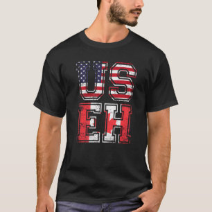 T-shirt Citation Us Eh American Canadian Meme