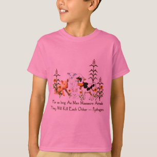 T-shirt Citation végétarienne de Pythagore