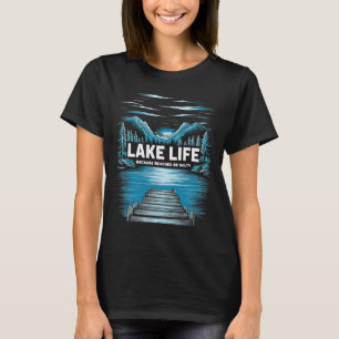 T-shirt Citation Vie Lac Aventure Nature Montagnes Randonn