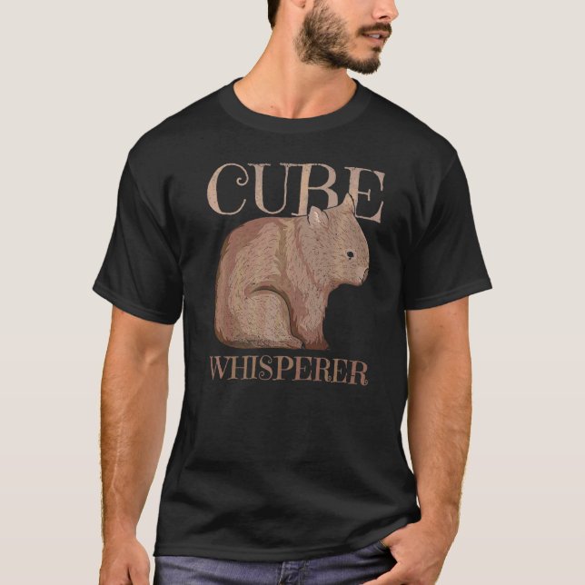 T-shirt Citation Whisperer Cube Pour Un Expert Wombat (Devant)