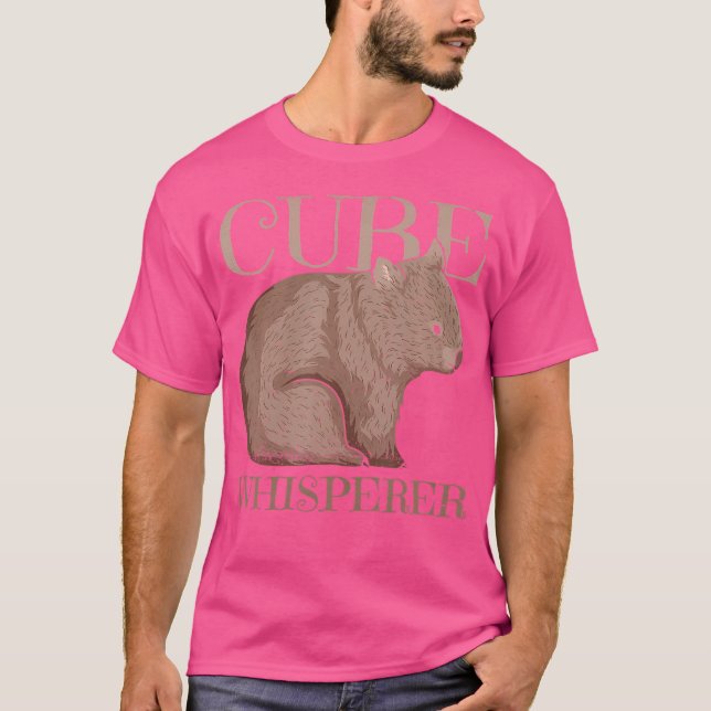 T-shirt Citation Whisperer Cube Pour Un Expert Wombat (Devant)