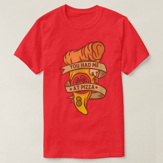 T-shirt Citations Amusantes De Pizza (Design devant)