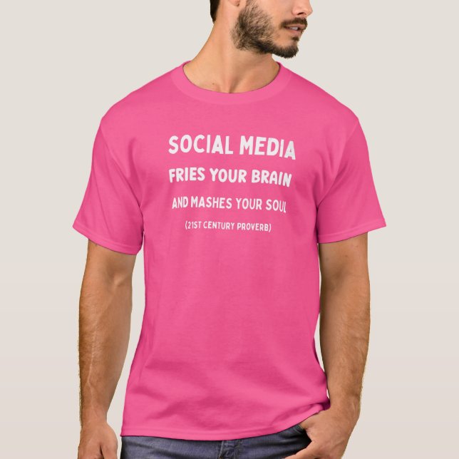 T-shirt Citations Citations Plaisanteries Les Médias Socia (Devant)