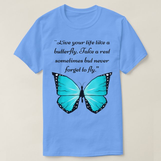 T-shirt Citations concernant le papillon (Design devant)