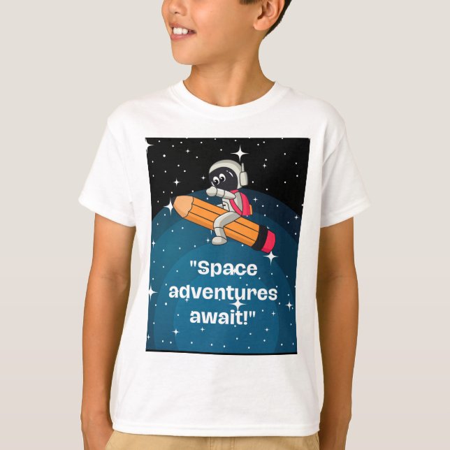 T-shirt citations d'astronaute (Devant)