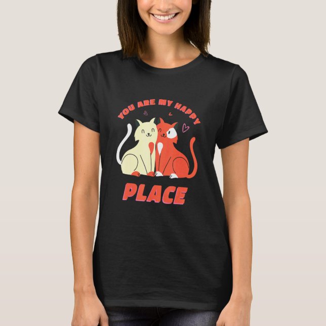 T-shirt Citations de couple de chats (Devant)