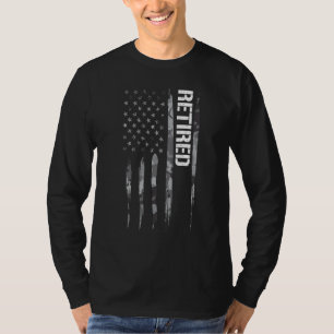 T-shirt Citations de drapeau américain retraité vétéran