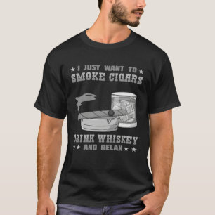 T-shirt Citations de fumeur de cigare fumant 1