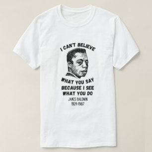 T-shirt Citations de James Baldwin