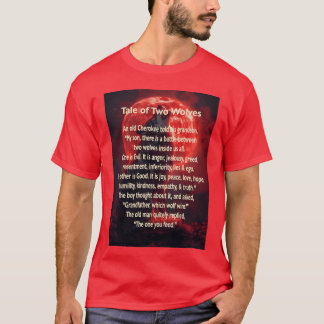 T-shirt Citations de Leale de deux Loups vintage