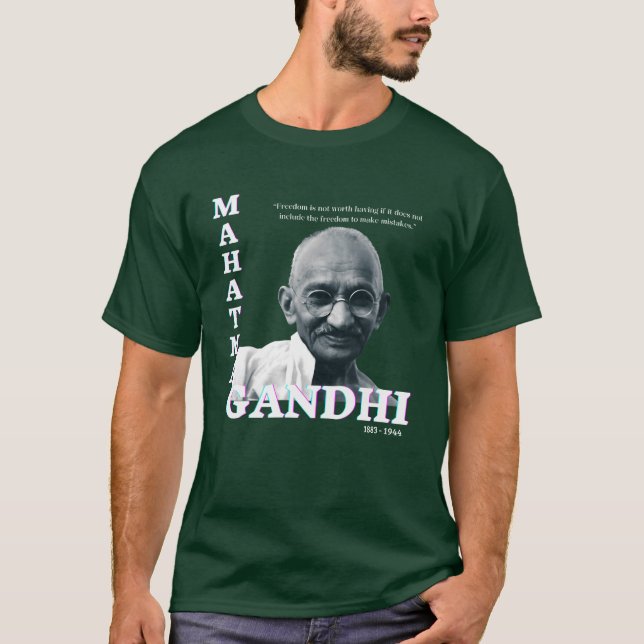 T-shirt Citations de MAHATMA GANDHI rétro (Devant)