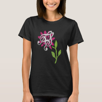 T-shirt Citations de musique Treble Clef Papillon