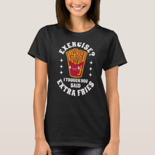 T-shirt Citations De Nourriture Exercice Je Pense Que Vous