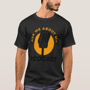 T-shirt Citations de podcast amusantes Microphone Hébergem