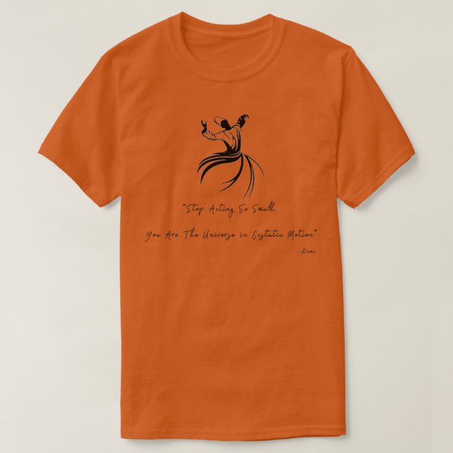 T-shirt Citations de Rumi Danse soufi 1 (Design devant)