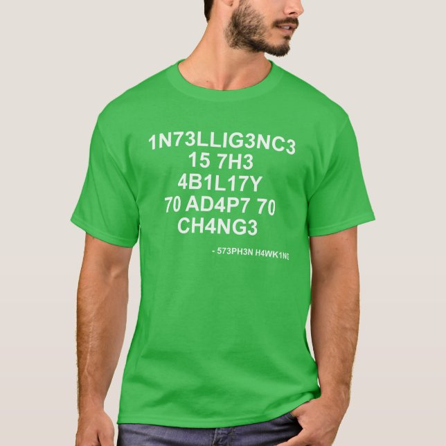 T-shirt Citations de Stephen Hawking Geek drôle (Devant)