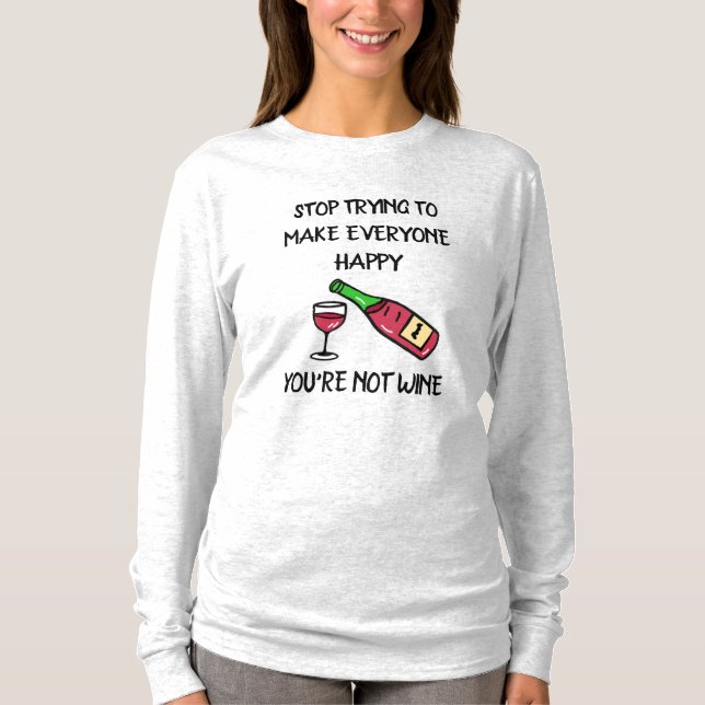 T-shirt Citations de vin drôles humour alcool (Devant)