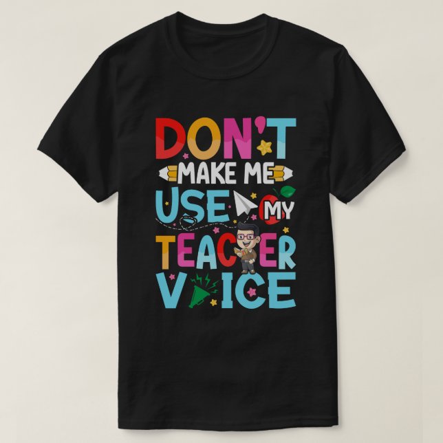 T-shirt Citations d'enseignant amusantes (Design devant)