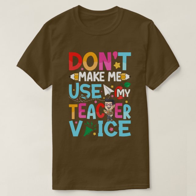 T-shirt Citations d'enseignant amusantes (Design devant)