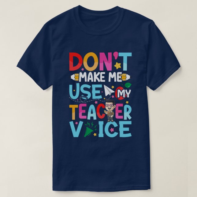 T-shirt Citations d'enseignant amusantes (Design devant)