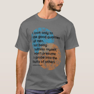 T-shirt Citations d'hommes de Mahatma Gandhi amis