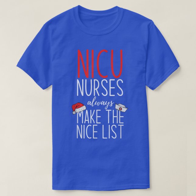 T-shirt Citations d'infirmières NICU pour Noël amusantes (Design devant)