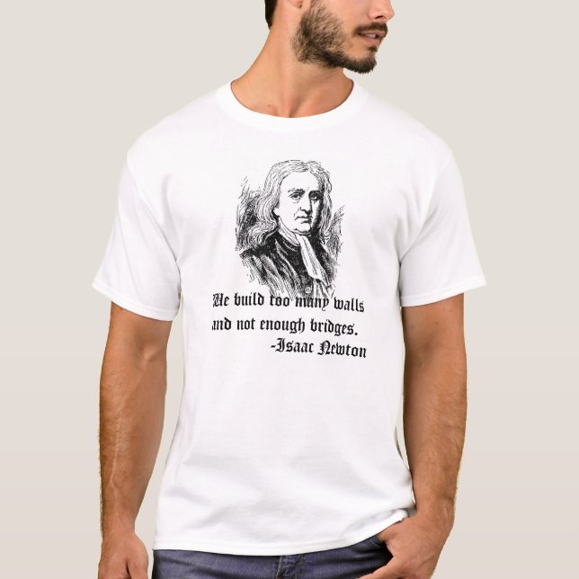 T-shirt Citations d'Isaac Newton (Devant)