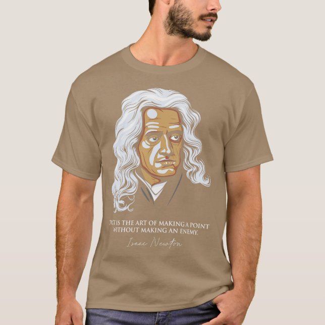 T-shirt Citations d'Isaac Newton (Devant)