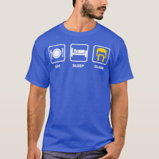 T-shirt Citations drôles manger dormir clash fille